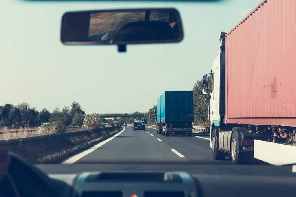 Truck on an Illinois highway